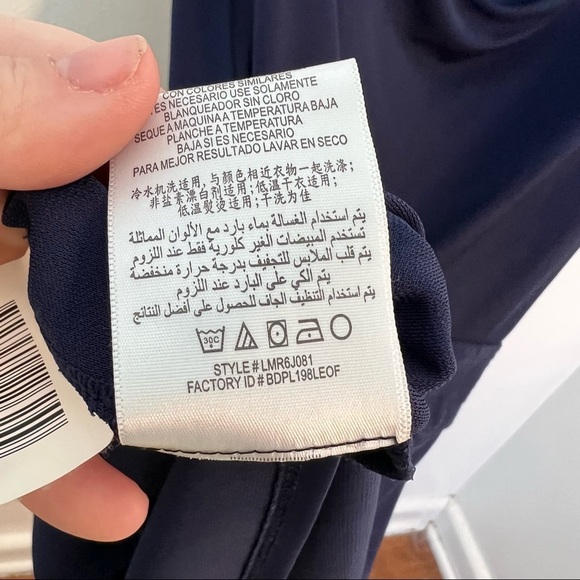 BCBGMAXAZRIA Sleeveless Dress Cowl Neck Navy Blue - Picture 10 of 12